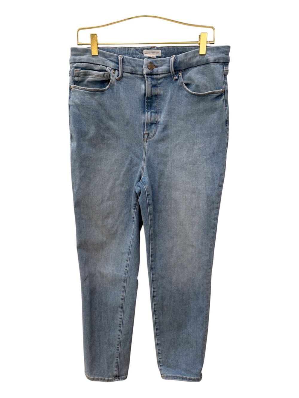Good American Always Fits Good Legs Skinny Jeans Size 14-18 Light Wash